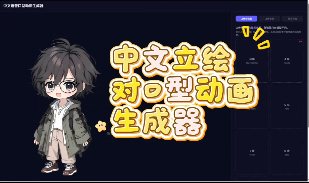 中文立绘对口型动画生成器视频封面